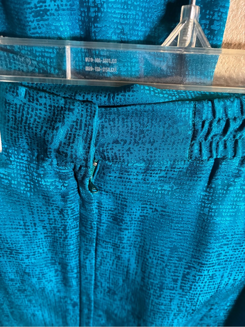 Silk Teal Button-Up Jacket & Skirt Set - Picture 10 of 14